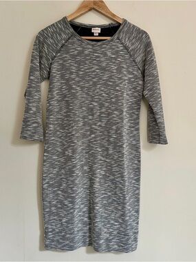 Merona Gray and White Knit Shift Dress